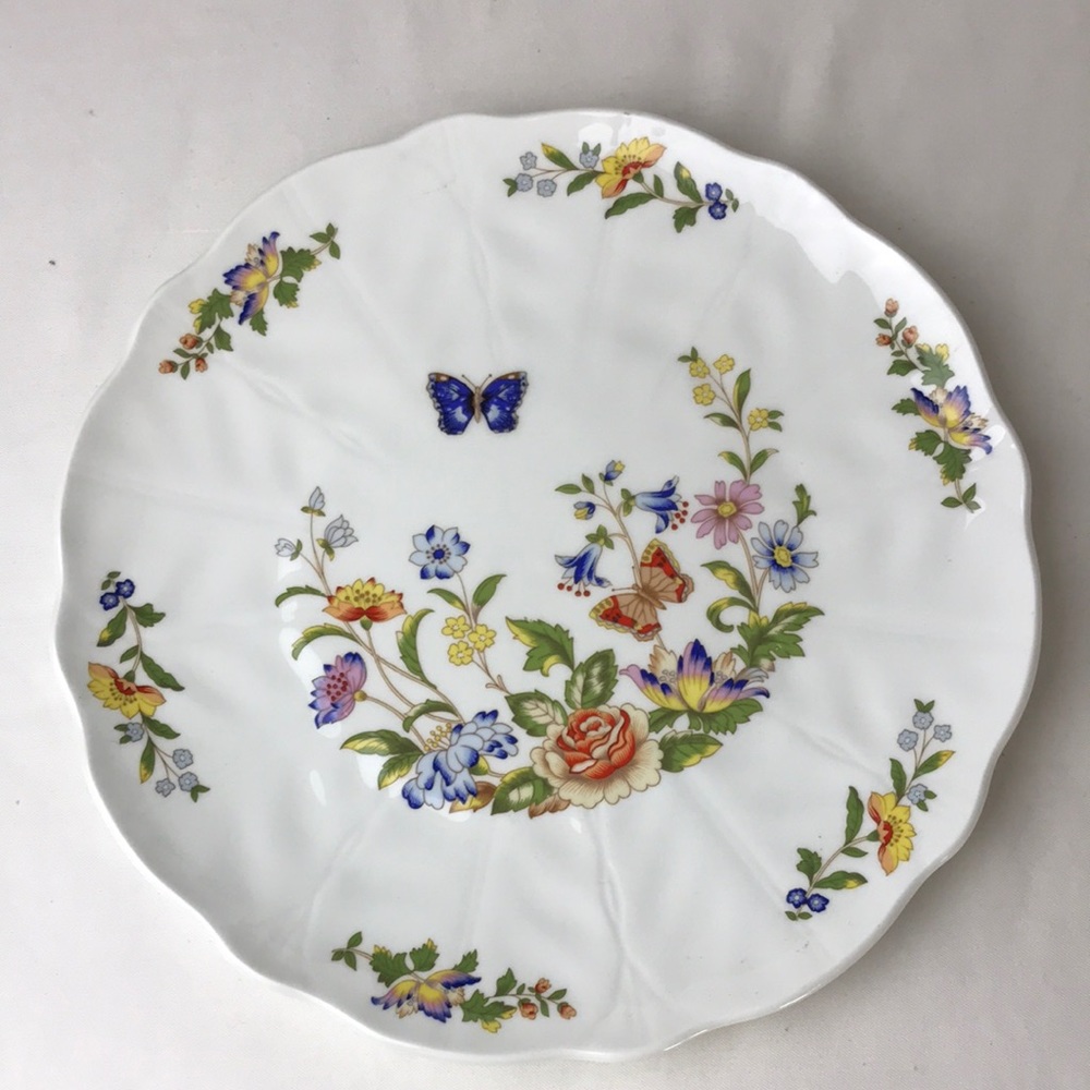 Aynsley cottage garden butterfly floral design plate
